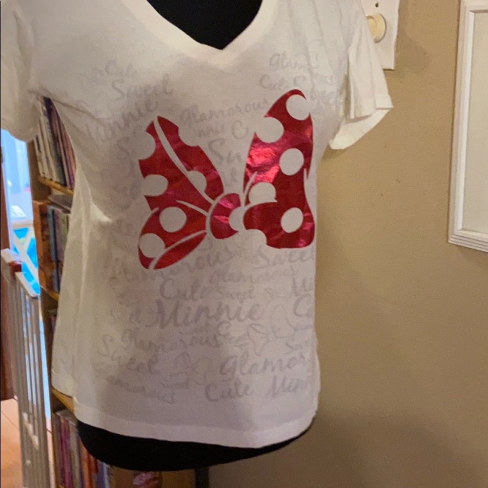 Minnie mouse bow inspired top